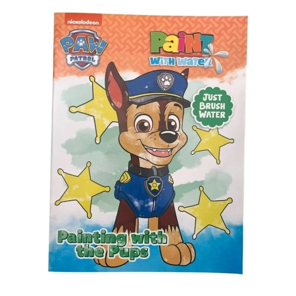 Paw Patrol Paint With Water Books Set of 2 Watercolor Painting With Pups